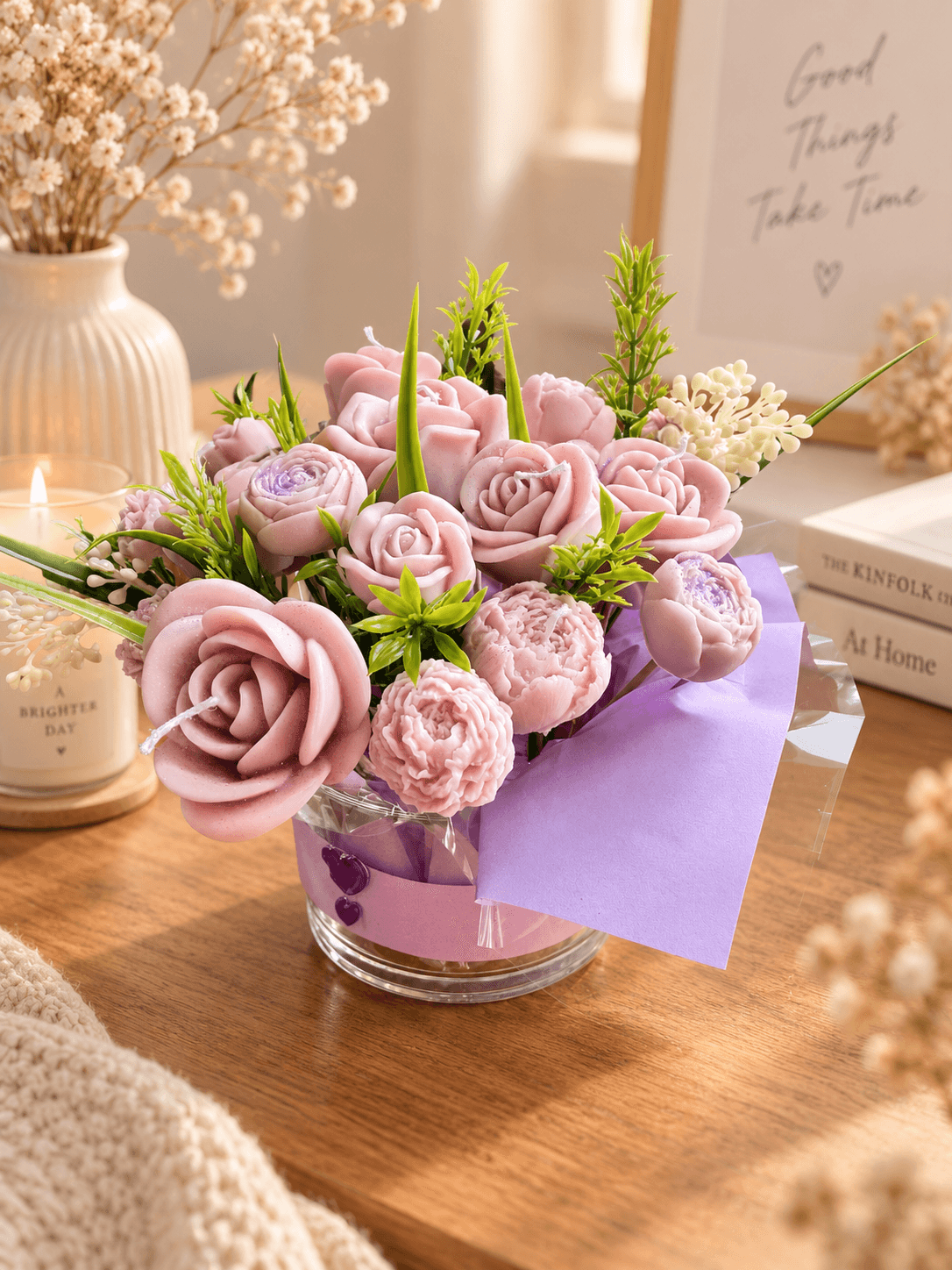 Bouquet fleur Bougie